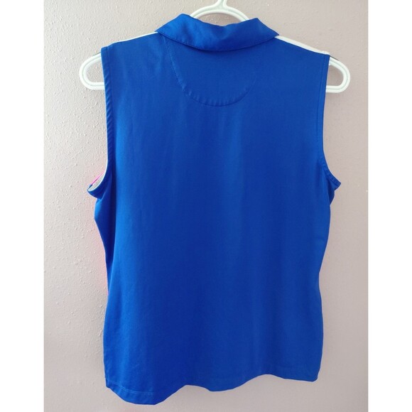 Women’s Golf Polo Shirt Size Medium Multicolor Sleeveless EP Pro Tour Tech - Picture 7 of 10